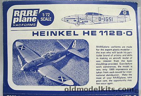 Rareplane 1/72 Heinkel HE-112 B-0 plastic model kit